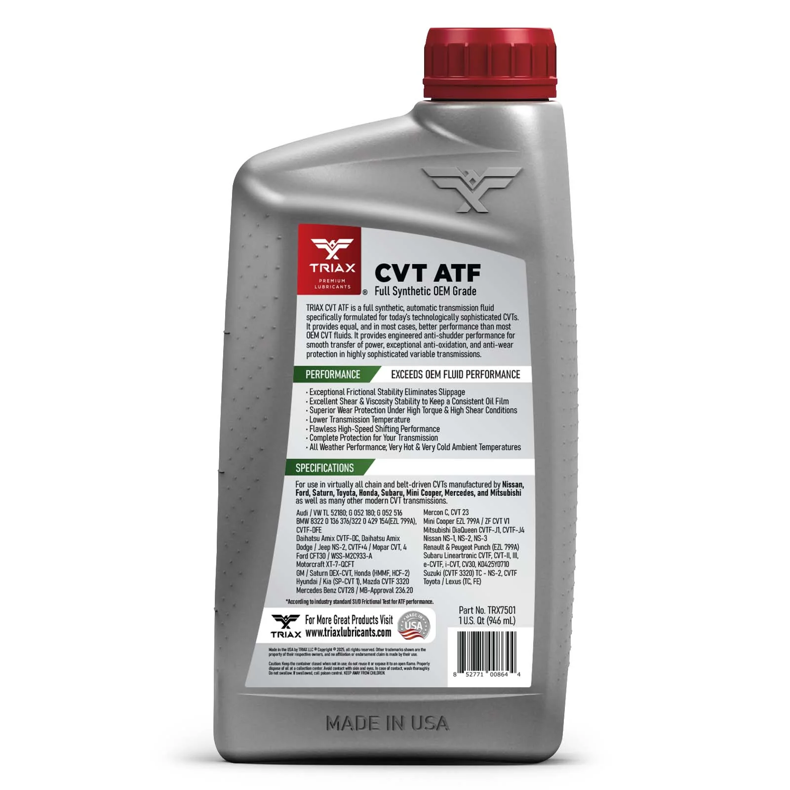 TRIAX CVT ATF Full Synthetic - Image 3