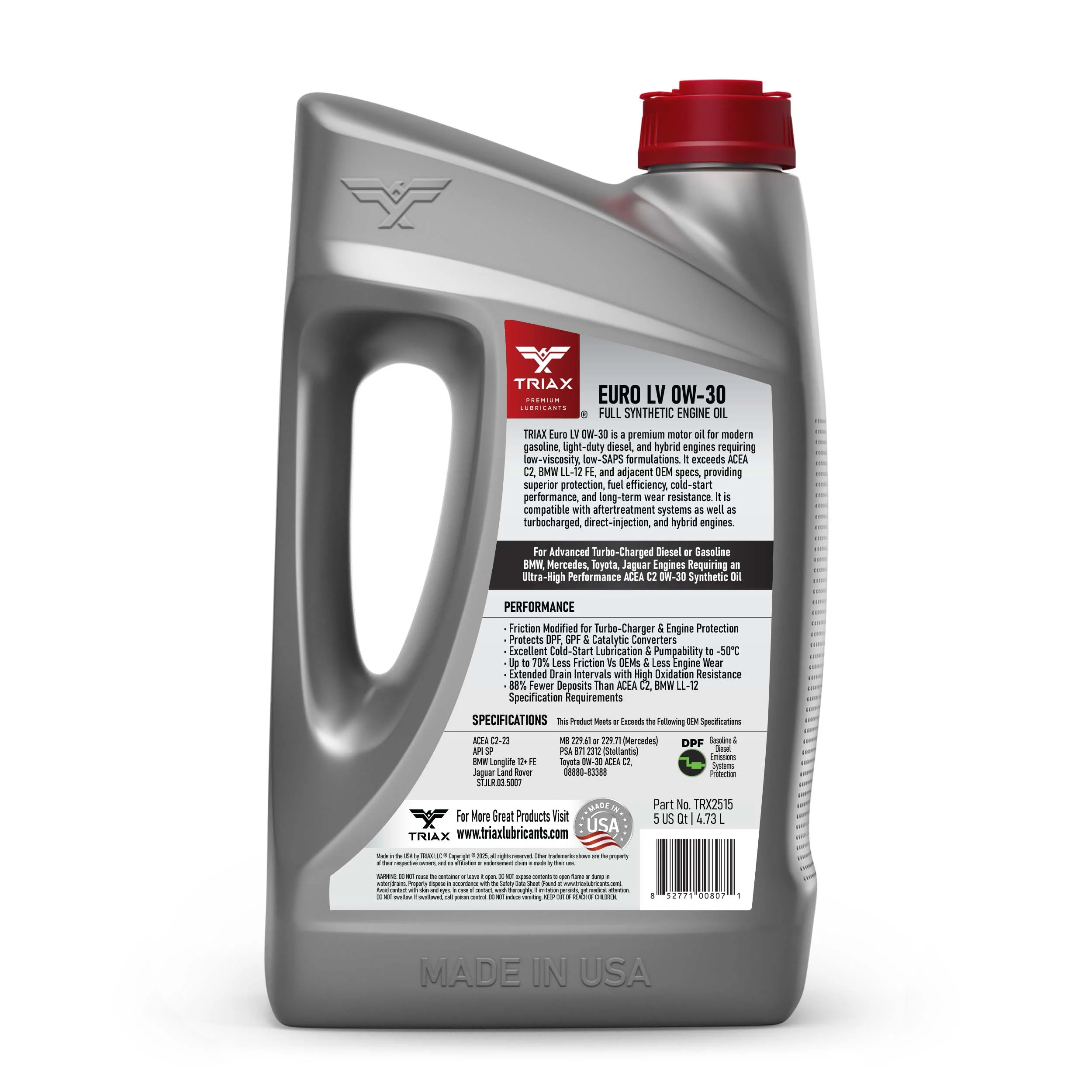 TRIAX Euro LV 0W-30 Full Synthetic - Image 24