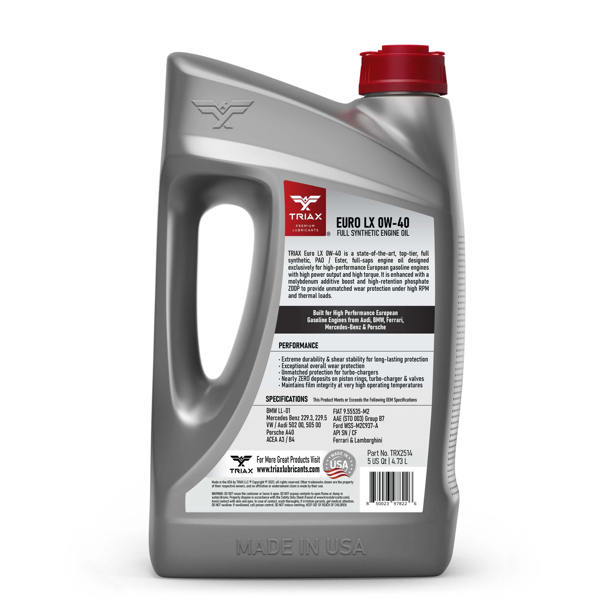 TRIAX Euro LX 0W-40 Full Synthetic - Image 24