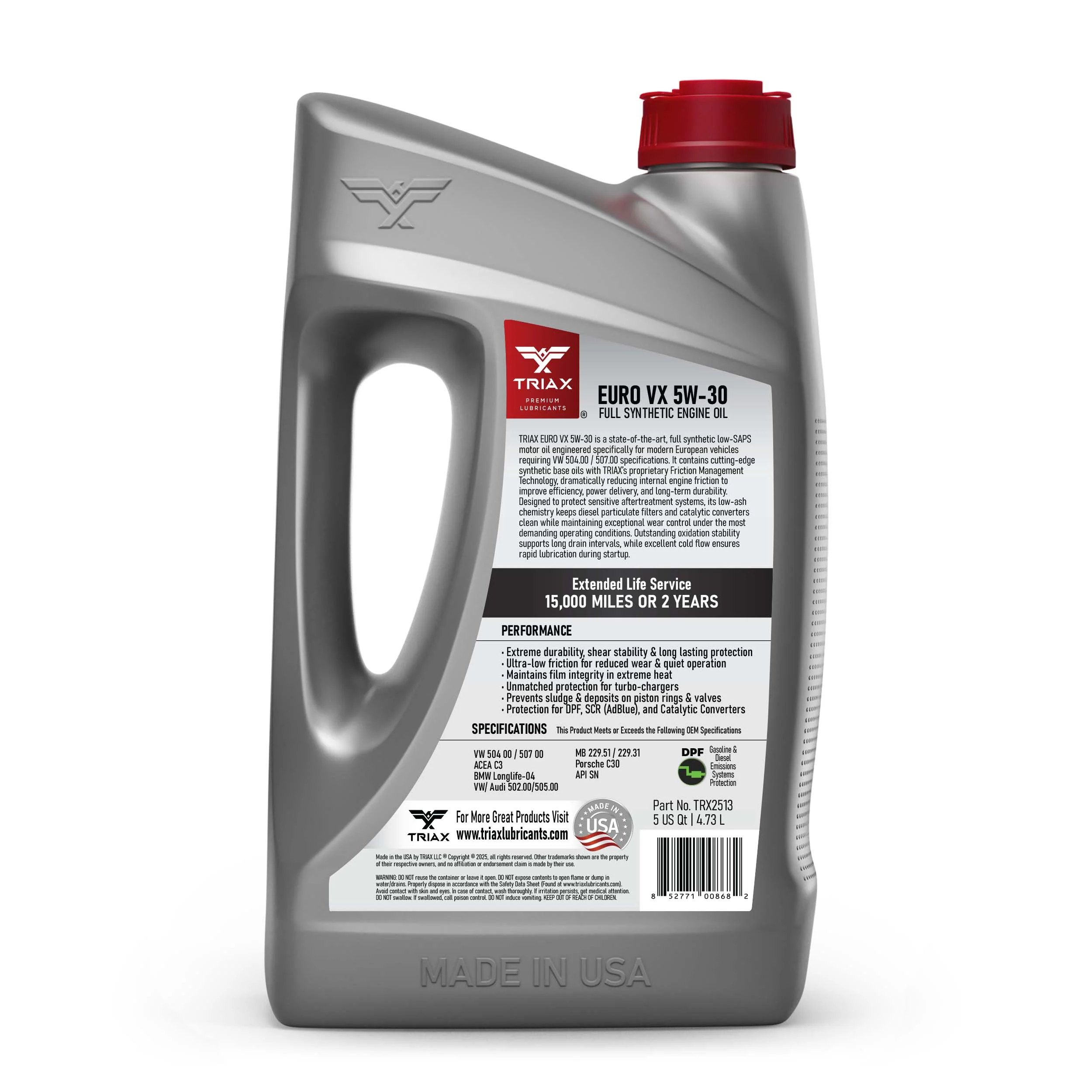 TRIAX Euro VX 5W-30 Full Synthetic - Image 16