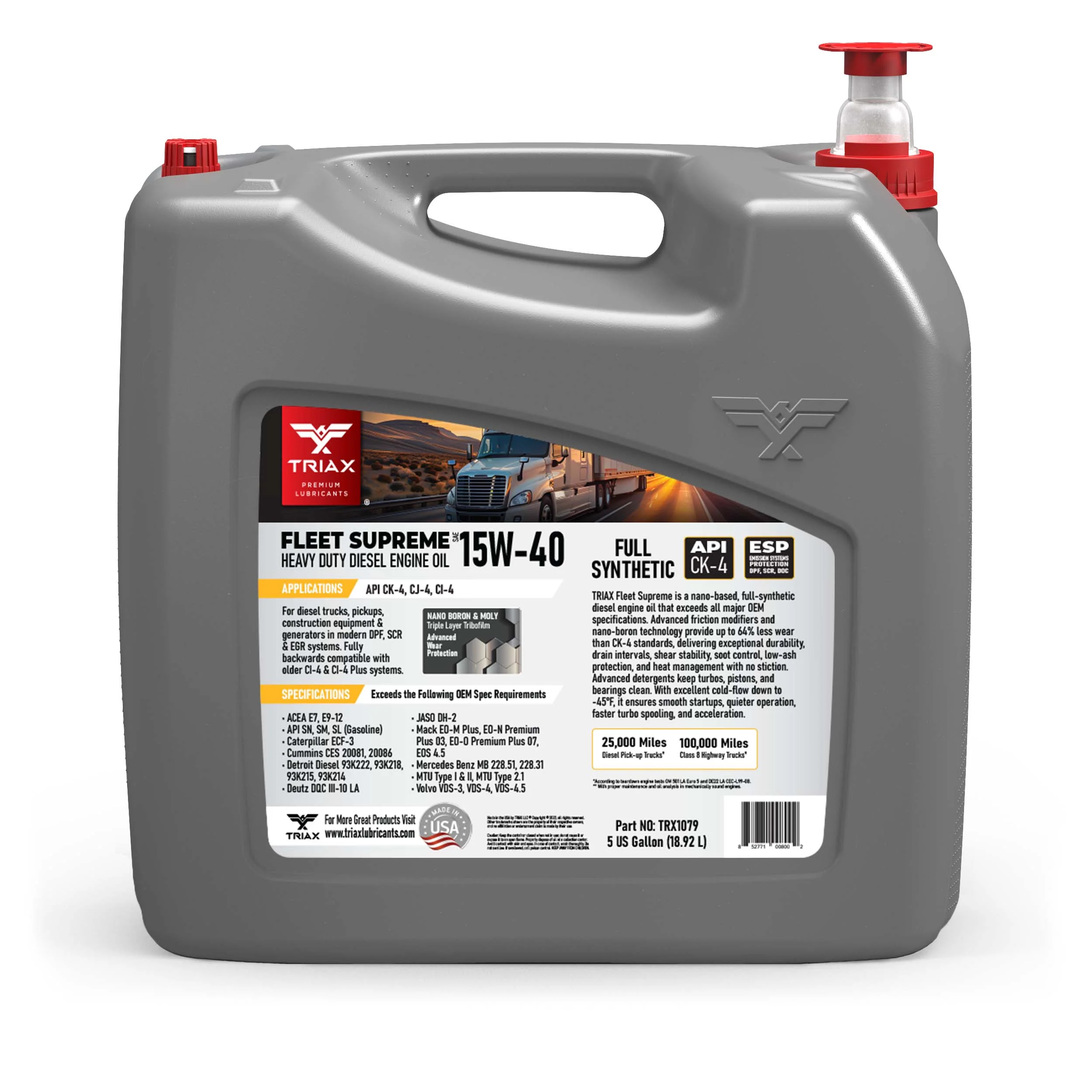 TRIAX Fleet Supreme 15W-40 Full Synthetic - Image 23