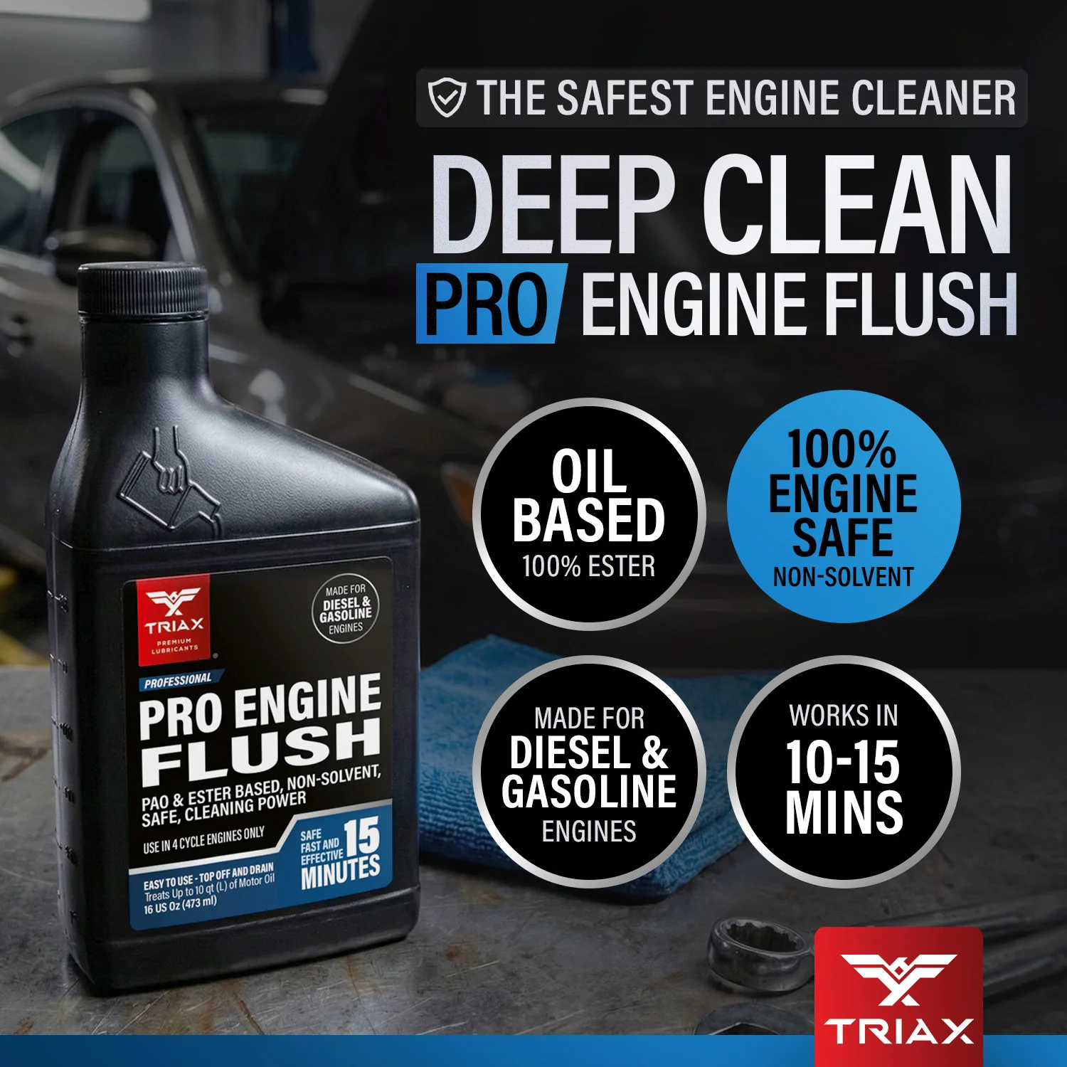 TRIAX Pro Engine Flush - Oil Based - Image 3
