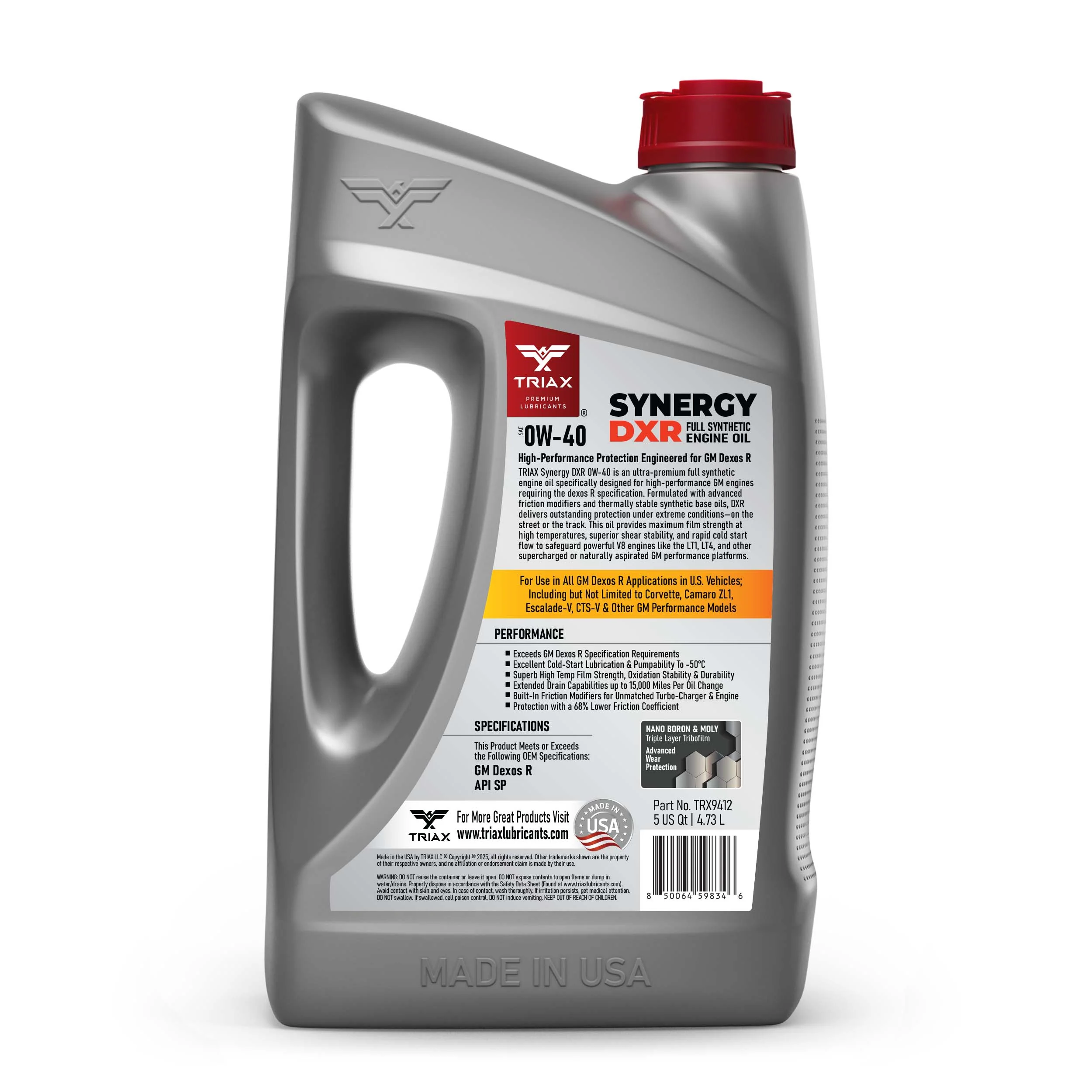 TRIAX Synergy DXR 0W-40 (Dexos R) - Image 27