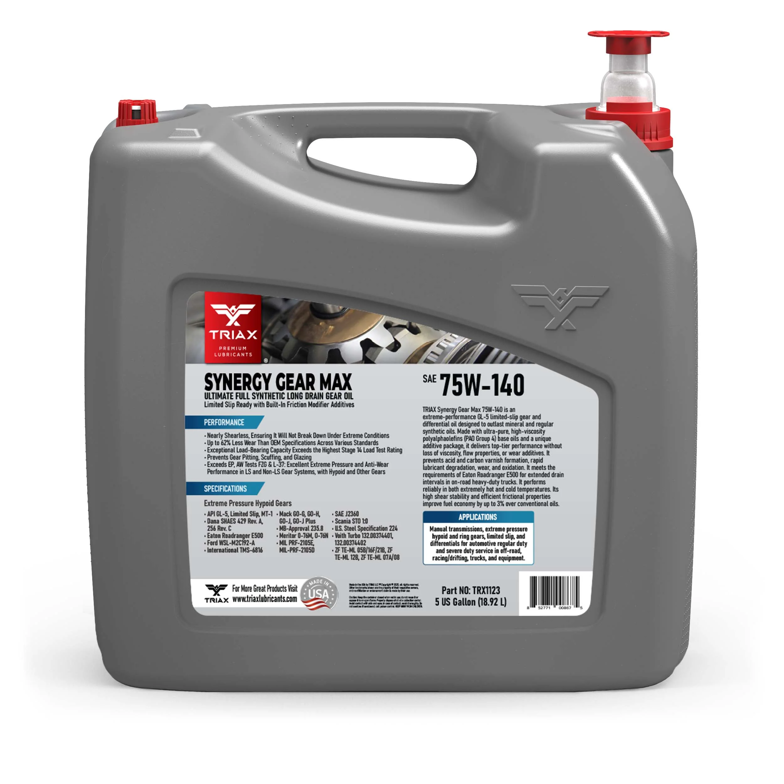 TRIAX Synergy Gear Max 75W-140 GL-5 LS - Image 32