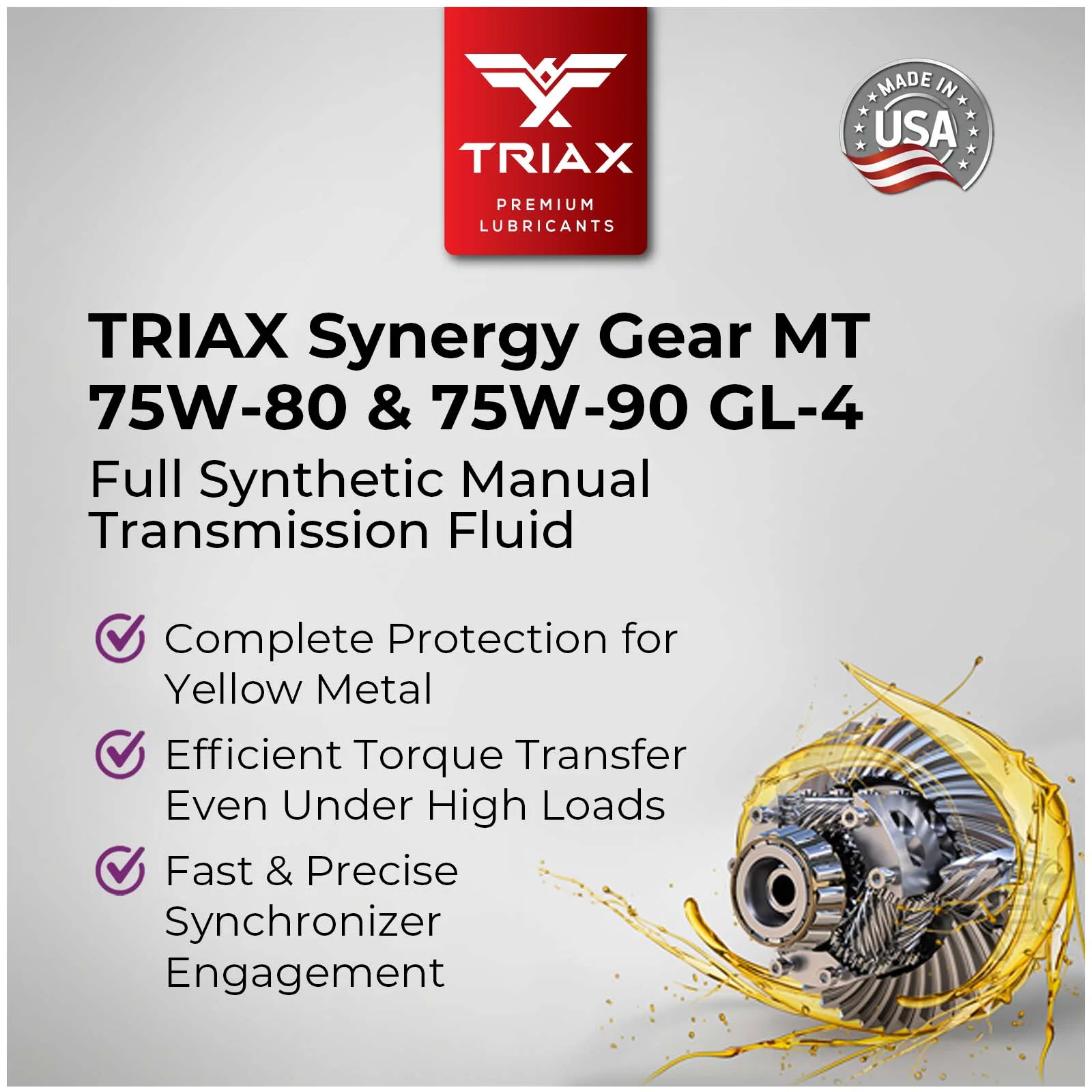 TRIAX Synergy Gear MT 75W-80 GL-4 - Image 3