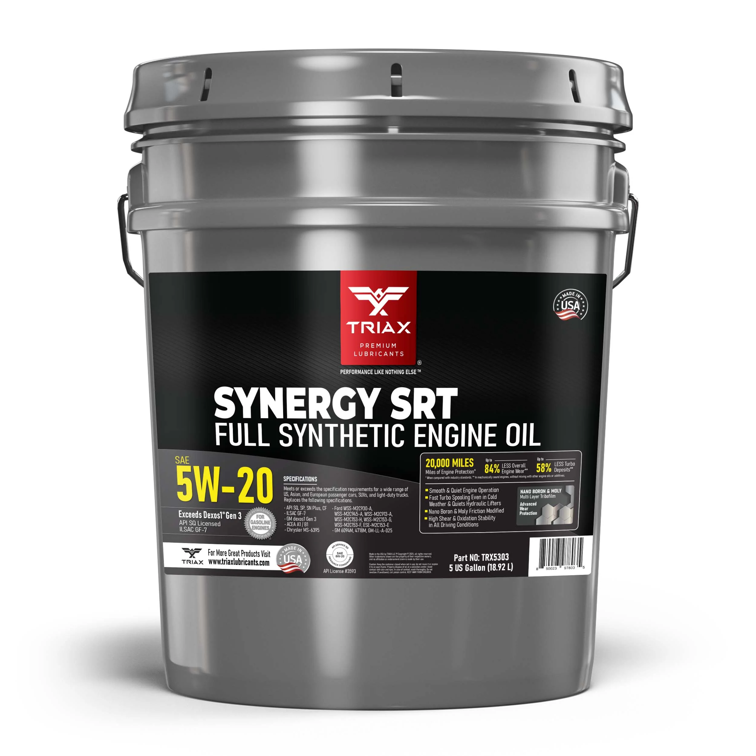TRIAX Synergy SRT 5W-20 Full Syn - Image 37