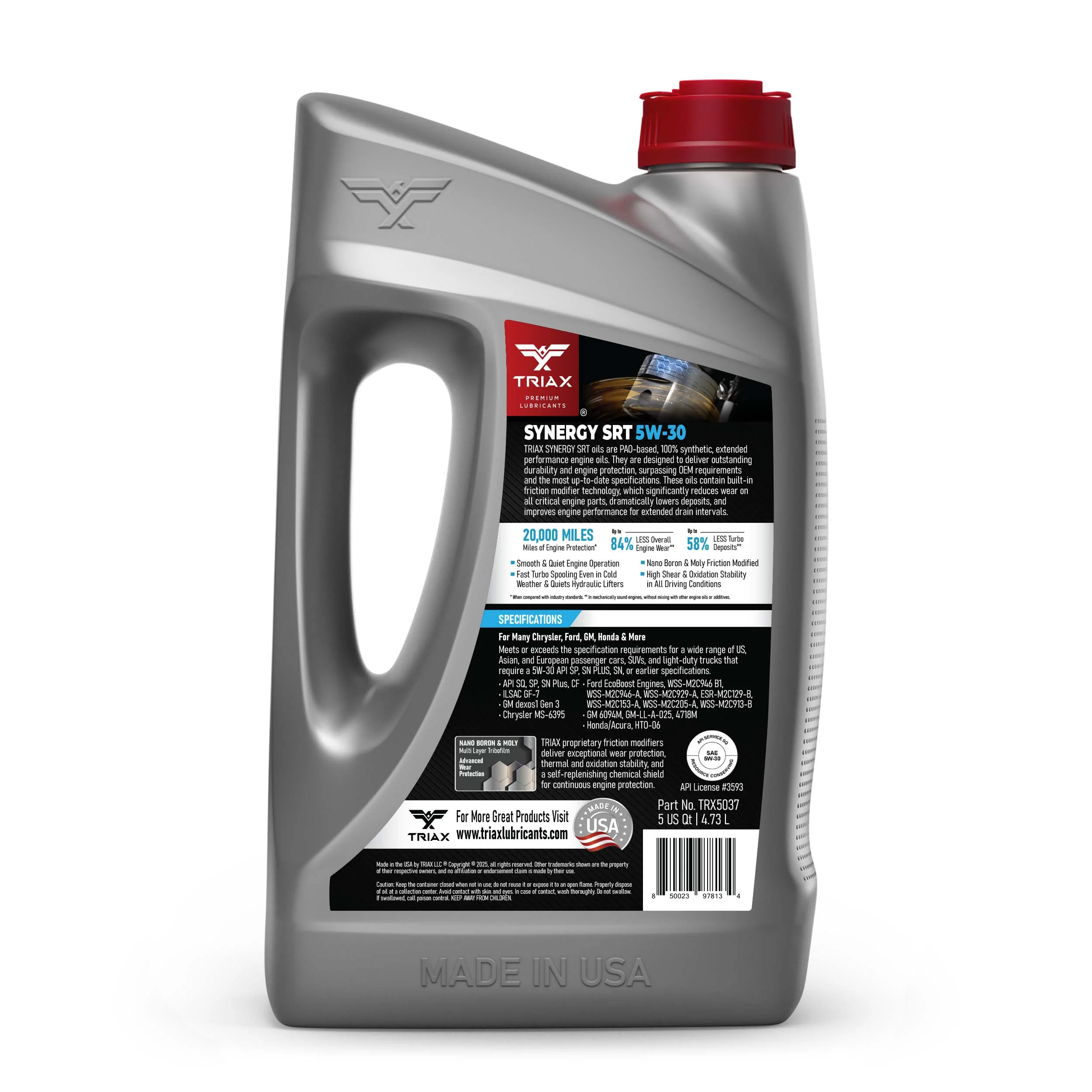 TRIAX Synergy SRT 5W-30 Full Syn - Image 21