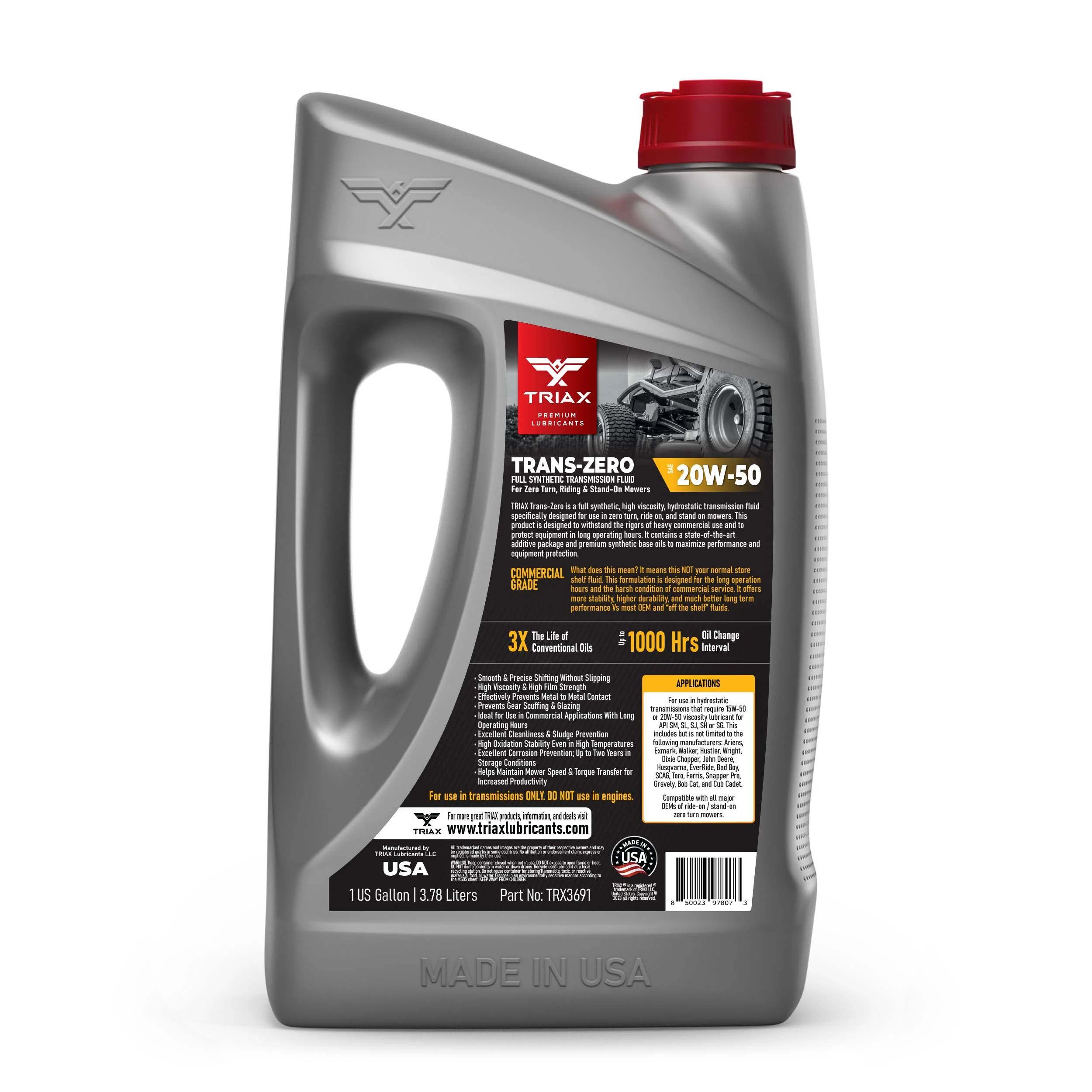 TRIAX Trans-Zero 20W-50 Full Synthetic - Image 27